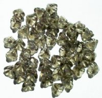 50 7mm Transparent Black Diamond Bell Flower Beads
